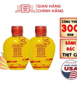 [Tặng 1 Kiết Thành 40N 500Ml] Combo 2 Bình Gốm 60 Độ Đạm 500Ml Nước Mắm Tĩn Cá Cơm Ruột Đỏ Rin Nguyên Chất Truyền Thống