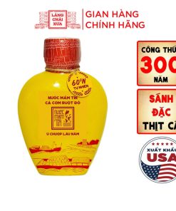 01 Bình Gốm 60 Độ Đạm 500Ml Nước Mắm Tĩn Cá Cơm Ruột Đỏ Độ Đạm Rin Nguyên Chất Truyền Thống