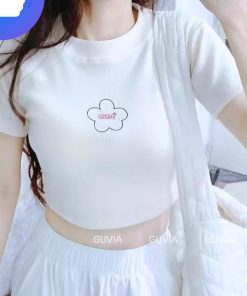 Áo Crotop Nữ Thêu Aime Thêu Hoa Ôm Body Ug30I- Sam Store