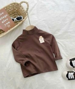 Áo Giữ Nhiệt Cho Bé Trai Và Bé Gái Từ 9-20Kg, Vải Lông Thỏ Mềm Mịn In Chữ Gấu Bears Ngguc