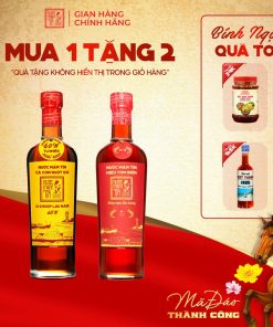 [Tặng Kiết Thành Và Sốt Muối Chấm] Combo Tôm 45N 500Ml Và Cá Cơm Ruột Đỏ 60N 500Ml Nước Mắm Tĩn