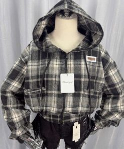 Áo Khoác Nỉ Sọc Caro 4 Túi Có Nón Túi Trong Dày Dặn - Htm Fashion