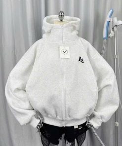 Áo Khoác Nỉ Unisex Nam Nữ Form Boxy Dày Dặn Thêu Chữ L Sao Hàng Đẹp Bán Shop Tp521