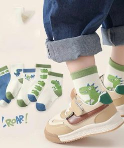 Set 5 Đôi Tất Vớ Xanh 14 Dễ Thương Từ 1-12 Tuổi Dành Cho Bé Trai Bé Gái