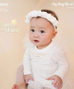 Váy Công Chúa Dài Tay Cho Bé Gái, Thiết Kế Voan Nơ Xinh Xắn, Chất Liệu Modal Mềm Mịn, Thoáng Nhẹ, Phù Hợp Cho Bé Từ 6–18 Tháng.