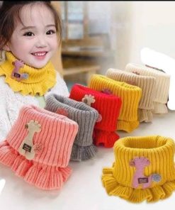 Khăn Len Ống Hình Hươu Trẻ Em