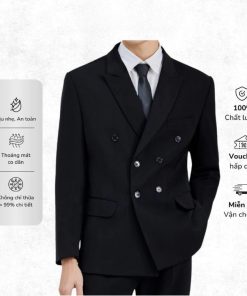 Áo Vest Nam 6 Cúc Công Sở Tuto5 Menswear Form Dáng Regular Fit 3 Lớp Dày Dặn Thanh Lịch, Trẻ Trung