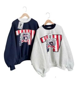 Áo Sweter Nam In Nhiệt Cờ Số 77 Aknp054