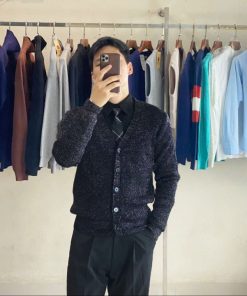Áo Len Khoác Ngoài Cardigan Len Nam Form Đẹp Màu Nhã Nhặn Chất Mềm Mại Cardigan-Trơn Aln102