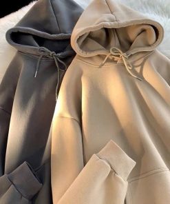 Áo Hoodie Nỉ  Trơn Mũ 2 Lớp Form Rộng Nam Nữ