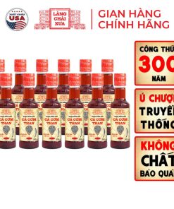 [Tặng 1 Nước Tương 125Ml] Combo 12 Chai Nhựa 250Ml Nước Mắm Nhỉ Cá Cơm Than Làng Chài Xưa 300 Năm Truyền Thống