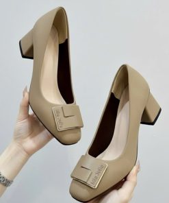 Giày Cao Gót Mũi Vuông Công Sở Êm Mềm Tinh Tế - Moon Shop