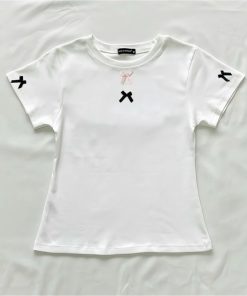 Áo Thun Nữ Cổ Tròn Đính Nơ Trước Ngực Chất Thun Co Giãn Ôm Body Tôn Dáng 38-60Kg -Htm Fashion