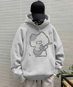 Áo Hoodie Mùa Đông Form Rộng Mũ 2 Lớp Nam Nữ Dài Tay- Mèo Đánh Đàn Hodie