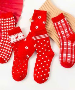 Tất Vớ Đỏ Nữ Siêu Xinh Dễ Thương Dành Cho Nữ