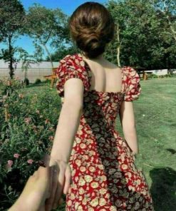 Váy Tay Bồng Hoa Nhí   Tiểu Thư Sang Chảnh V217 - Haka Mây