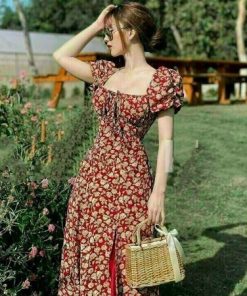 Váy Tay Bồng Hoa Nhí   Tiểu Thư Sang Chảnh V217 - Cloudy Dress