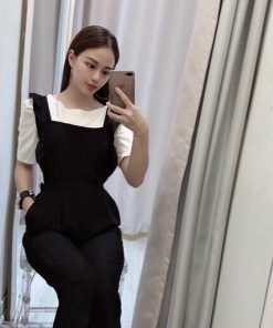 Yếm Cát Hàn Hai Dây Bèo Quần Dài Cute V243 -  Cloudy Dress