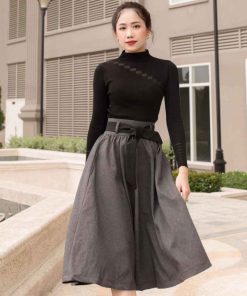 Váy Xòe Xám - Mushroom Lee