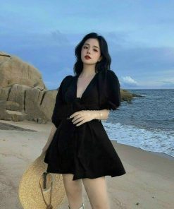 Váy Cổ Chữ V Tay Lỡ Dáng Xòe Có Cúp Ngực Sang Chảnh V126 - Cloudy Dress