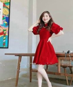 Váy Dự Tiêc Dáng Xòe Tay Bồng Nữ Tính V159 - Cloudy Dress