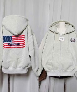 Áo Khoác Nỉ Xk Dày Dặn Unisex Nam Nữ Logo Thêu Trước , Mặt Sau In, Áo Có Túi Trong Hàng Đẹp Tp800 - Golden Dream