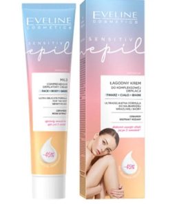 Kem Tẩy Lông Eveline Sensitiv Epil Làm Dịu Chiết Xuất Hoa Hồng Cho Da Nhạy Cảm 125Ml Dùng Cho Mặt Và Cơ Thể