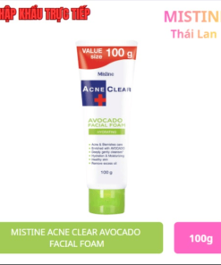 Tuýp Sửa Rửa Mặt Dành Cho Da Mụn Mistine Acne Clear Avocado Facial Foam - 100g - 30145 - Mistine