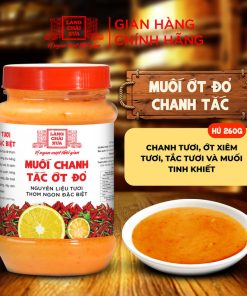 [hủ Nhựa 260g] Muối ớt đỏ Chanh Tắc Cao Cấp - Làng Chài Xưa
