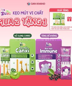 Hộp 20 Que Kẹo Mút Vi Chất Cho Bé Zuzukids Dân Khang Immune Bổ Sung Kẽm Tăng Đề Kháng Cho Bé