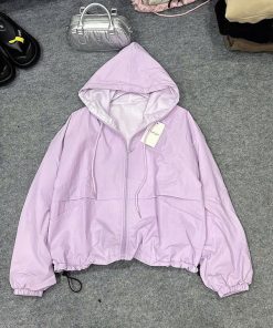 áo Khoác Dù Nhăn 2 Lớp Trơn Nữ Có Mũ Phối Dây Rút Lai Siêu Xinh Tp38 - Golden Dream