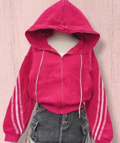 áo Khoác Nỉ Nữ Phối Viền Xéo Tay Cổ Cao Có Túi Trong Tay Xỏ Ngón Tp52 - Golden Dream