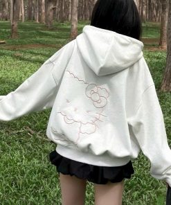 áo Hoodie Nỉ Nam Nữ Mèo Dễ Thương Form Rộng Có Túi Trong– - Htm Fashion