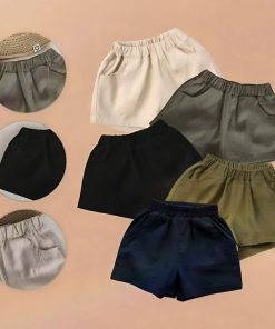 Quần Short Kaki Siêu Mềm Mại Thoáng Mát Phù Hợp Cho Bé Trai-Bé Gái-Thời Trang Chipxinhxk